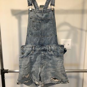 H&M Cut Off Overall Shorts